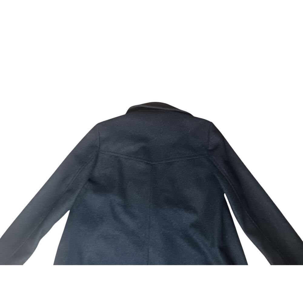 Marc New York Andrew Marc Peacoat Wool Blend Black Size 6 Double Breasted Lined - Picture 8 of 16
